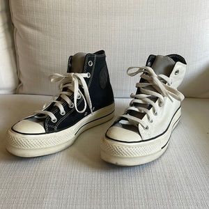 Multi color Platform high top converse